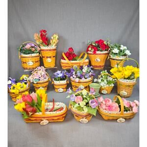Longaberger Collector's Club Miniature May Series Basket Collection All 14!!